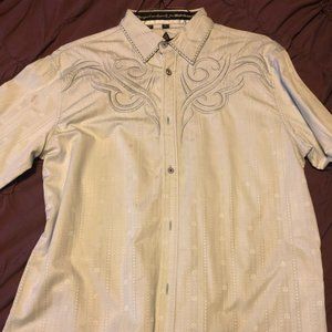Roar Long Sleeve Button Up Light Blue